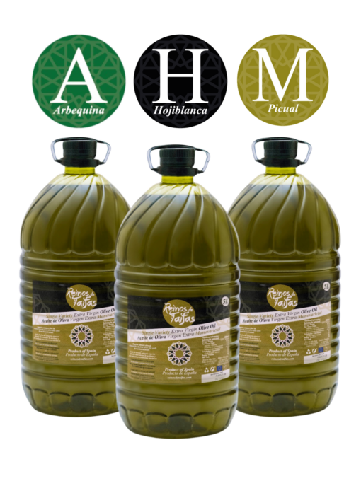 arbequina, hojiblanca, picual olive oil 5 litres