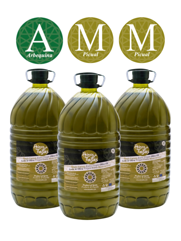 arbequina, picual, olive oil 5 litres