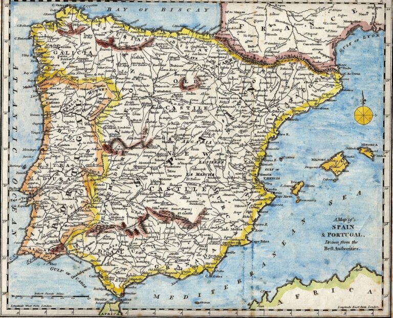 Map of the Iberian peninsula